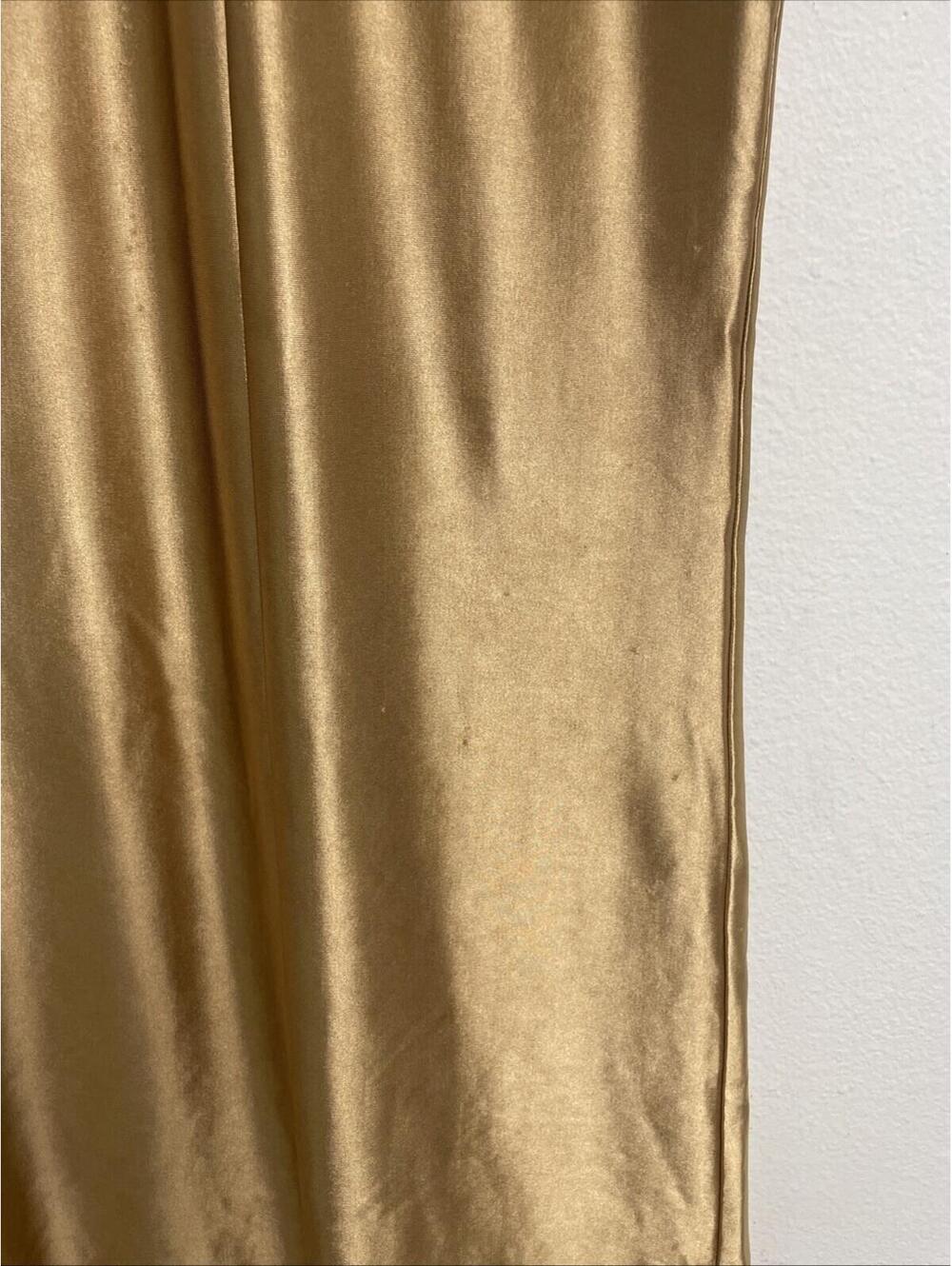 Retrofete Gold Metallic Halter Gown - Picture 11 of 12